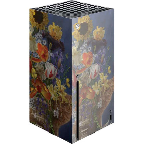 Tabby Cat with Flowers by Nene Thomas Xbox Series X Skins