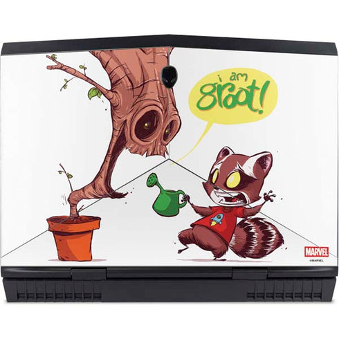 Marvel Rocket Raccoon and Groot Tall Tails Dell Alienware Skin