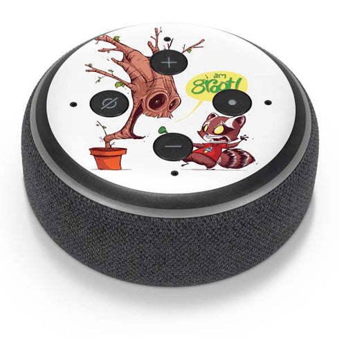 Marvel Rocket Raccoon and Groot Tall Tails Amazon Echo Dot Skin