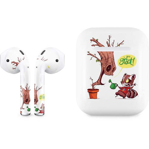 Marvel Rocket Raccoon and Groot Tall Tails Apple AirPods Skin