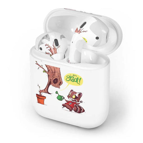 Marvel Rocket Raccoon and Groot Tall Tails Apple AirPods Skin
