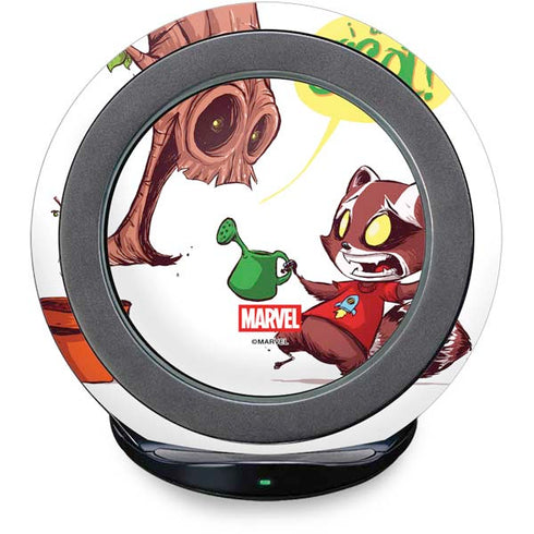 Marvel Rocket Raccoon and Groot Tall Tails Fast Charge Wireless Charging Stand Skin