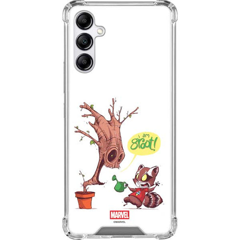 Marvel Rocket Raccoon and Groot Tall Tails Galaxy A14 5G Clear Case
