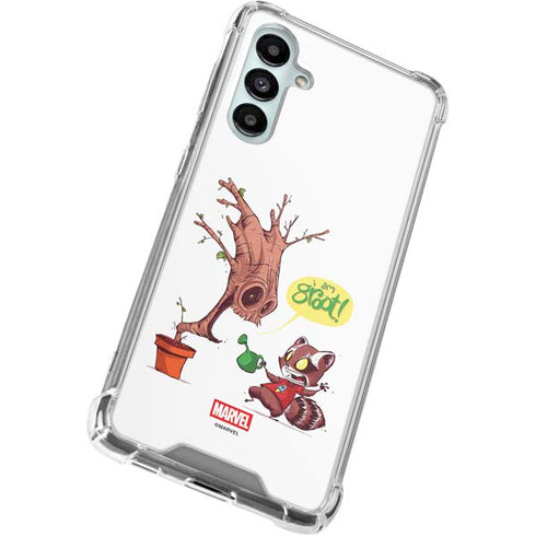 Marvel Rocket Raccoon and Groot Tall Tails Galaxy A16 5G Clear Case