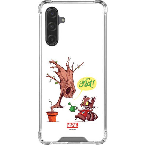 Marvel Rocket Raccoon and Groot Tall Tails Galaxy A17 Clear Case
