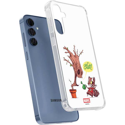Marvel Rocket Raccoon and Groot Tall Tails Galaxy A35 5G Clear Case