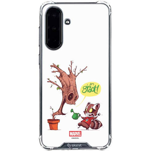 Marvel Rocket Raccoon and Groot Tall Tails Galaxy A36 5G Clear Case