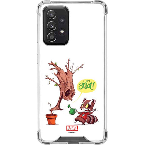 Marvel Rocket Raccoon and Groot Tall Tails Galaxy A52 5G Clear Case