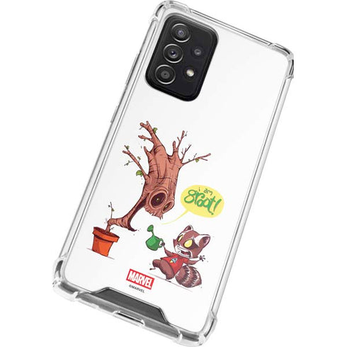 Marvel Rocket Raccoon and Groot Tall Tails Galaxy A52 5G Clear Case