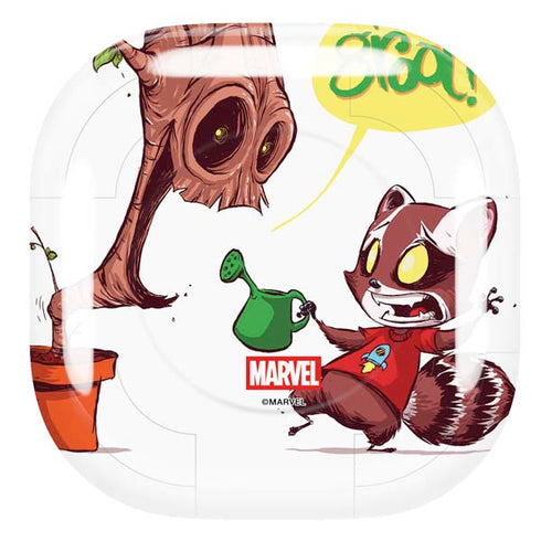 Marvel Rocket Raccoon and Groot Tall Tails Galaxy Buds Pro Skin