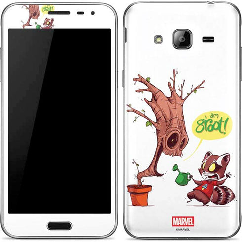Marvel Rocket Raccoon and Groot Tall Tails Galaxy J3 Skin