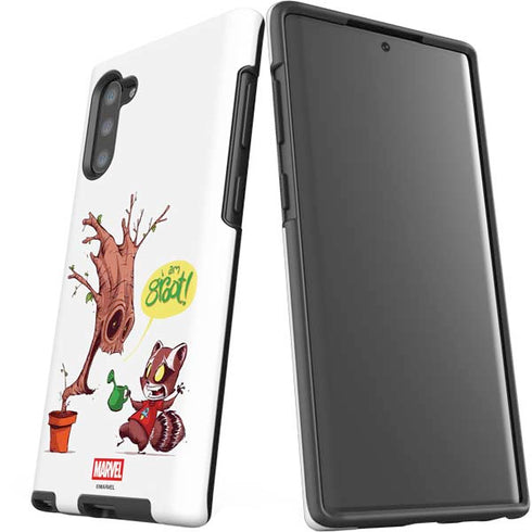 Marvel Rocket Raccoon and Groot Tall Tails Galaxy Note 10 Pro Case
