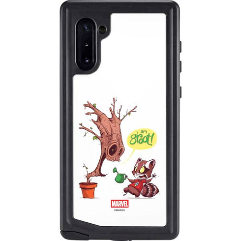 Marvel Rocket Raccoon and Groot Tall Tails Galaxy Note 10 Waterproof Case
