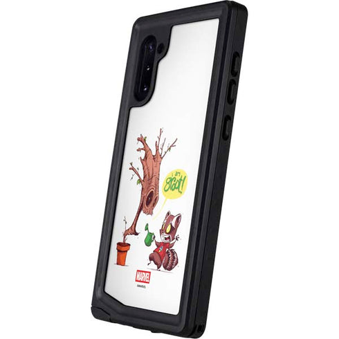 Marvel Rocket Raccoon and Groot Tall Tails Galaxy Note 10 Waterproof Case