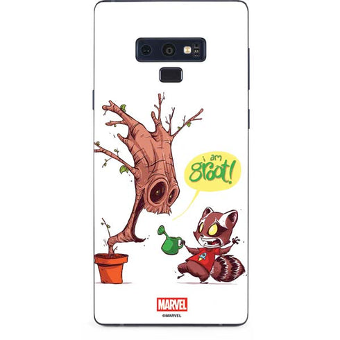 Marvel Rocket Raccoon and Groot Tall Tails Galaxy Note 9 Skin