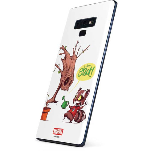 Marvel Rocket Raccoon and Groot Tall Tails Galaxy Note 9 Skin