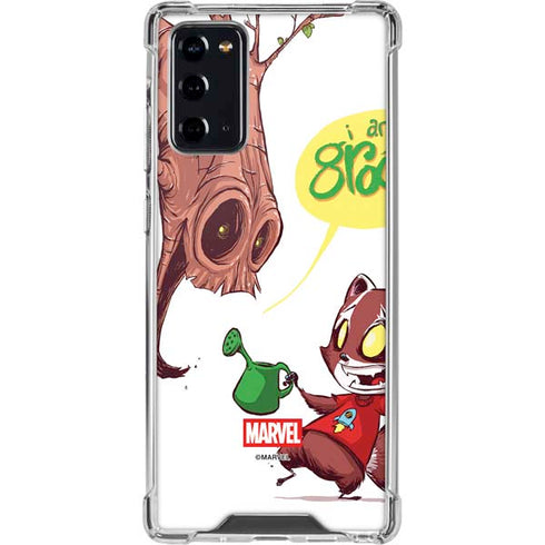 Marvel Rocket Raccoon and Groot Tall Tails Galaxy Note20 5G Clear Case