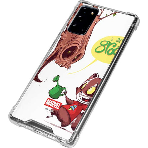 Marvel Rocket Raccoon and Groot Tall Tails Galaxy Note20 5G Clear Case