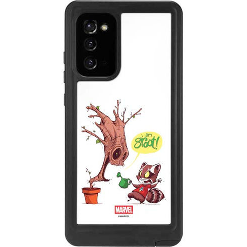 Marvel Rocket Raccoon and Groot Tall Tails Galaxy Note20 5G Waterproof Case