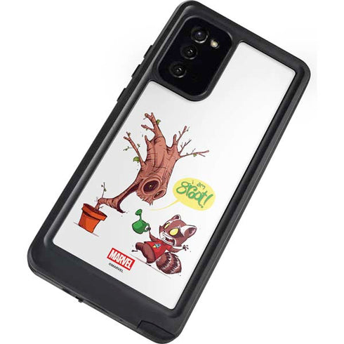 Marvel Rocket Raccoon and Groot Tall Tails Galaxy Note20 5G Waterproof Case