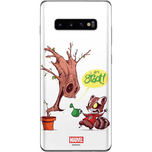 Marvel Rocket Raccoon and Groot Tall Tails Galaxy S10 Plus Skin