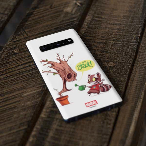 Marvel Rocket Raccoon and Groot Tall Tails Galaxy S10 Plus Skin