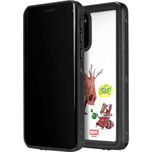 Marvel Rocket Raccoon and Groot Tall Tails Galaxy S20 Plus Waterproof Case