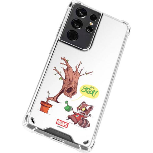 Marvel Rocket Raccoon and Groot Tall Tails Galaxy S21 Ultra 5G Clear Case