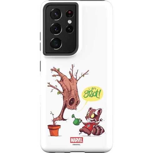 Marvel Rocket Raccoon and Groot Tall Tails Galaxy S21 Ultra 5G Pro Case