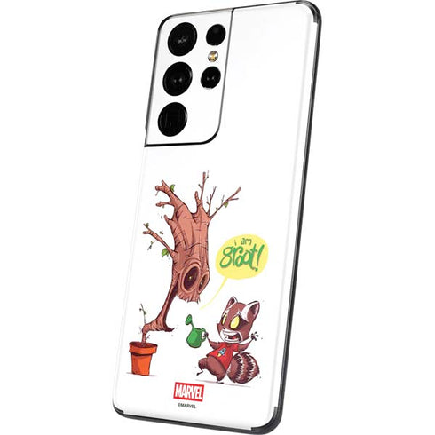 Marvel Rocket Raccoon and Groot Tall Tails Galaxy S21 Ultra 5G Skin