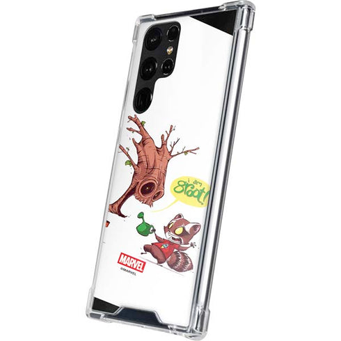 Marvel Rocket Raccoon and Groot Tall Tails Galaxy S22 Ultra Clear Case