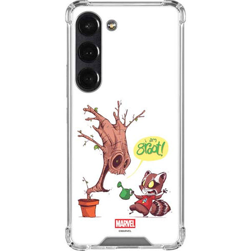 Marvel Rocket Raccoon and Groot Tall Tails Galaxy S23 Clear Case