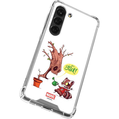 Marvel Rocket Raccoon and Groot Tall Tails Galaxy S23 Clear Case