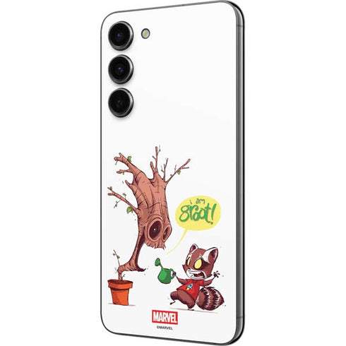 Marvel Rocket Raccoon and Groot Tall Tails Galaxy S23 FE Skin
