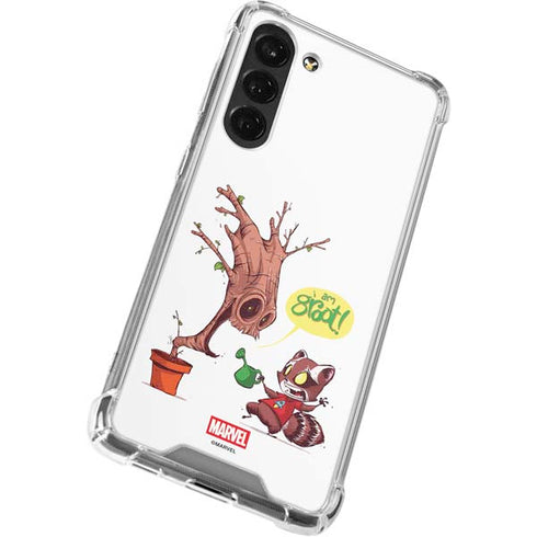 Marvel Rocket Raccoon and Groot Tall Tails Galaxy S23 Plus Clear Case