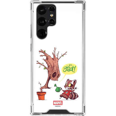 Marvel Rocket Raccoon and Groot Tall Tails Galaxy S23 Ultra Clear Case