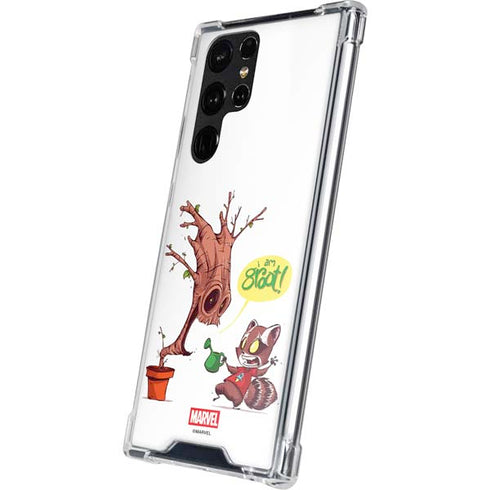Marvel Rocket Raccoon and Groot Tall Tails Galaxy S23 Ultra Clear Case