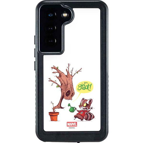 Marvel Rocket Raccoon and Groot Tall Tails Galaxy S23 Waterproof Case
