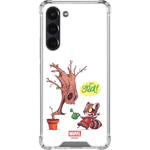 Marvel Rocket Raccoon and Groot Tall Tails Galaxy S24 FE Clear Case