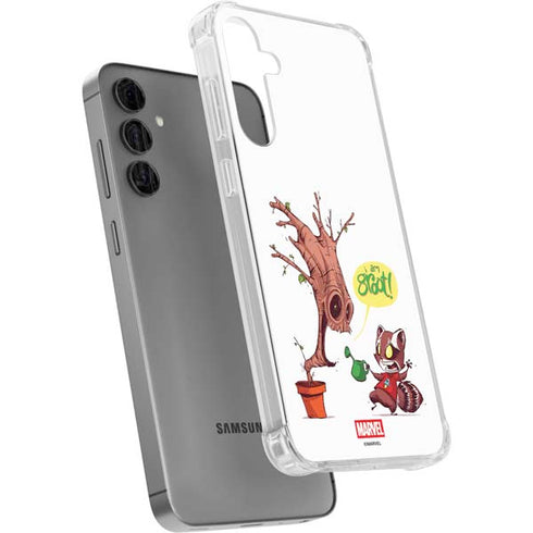 Marvel Rocket Raccoon and Groot Tall Tails Galaxy S24 Plus Clear Case