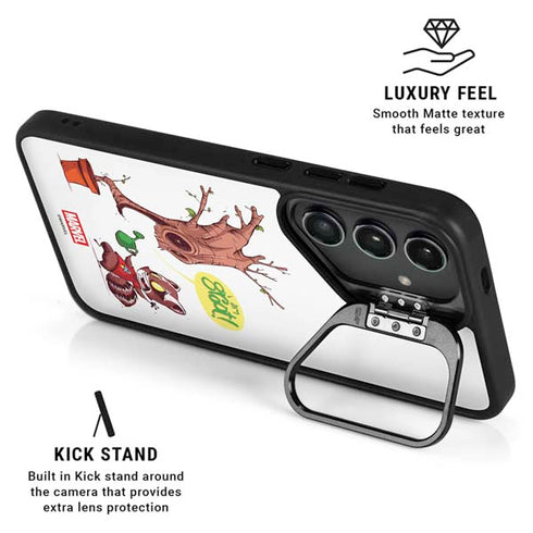 Marvel Rocket Raccoon and Groot Tall Tails Galaxy S24 Plus Kickstand Case