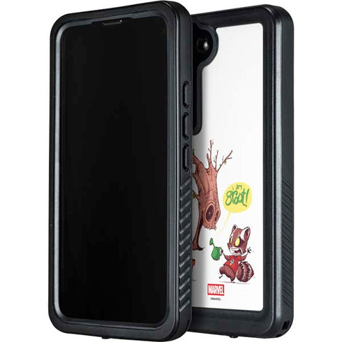 Marvel Rocket Raccoon and Groot Tall Tails Galaxy S24 Plus Waterproof Case