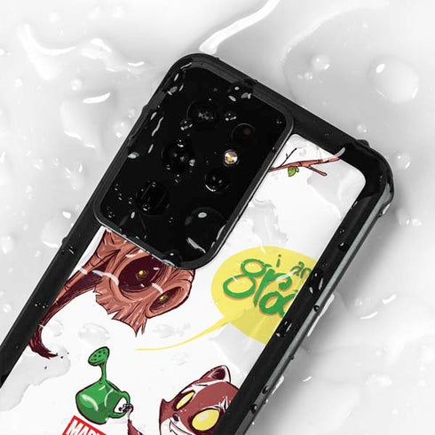 Marvel Rocket Raccoon and Groot Tall Tails Galaxy S24 Ultra Waterproof Case