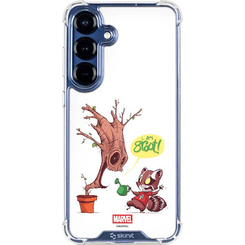Marvel Rocket Raccoon and Groot Tall Tails Galaxy S25 FE Clear Case