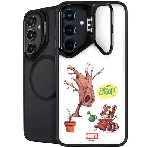 Marvel Rocket Raccoon and Groot Tall Tails Galaxy S25 Kickstand Case