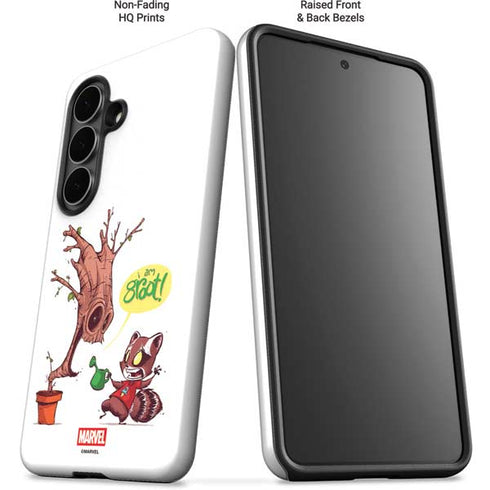 Marvel Rocket Raccoon and Groot Tall Tails Galaxy S26 Impact Case