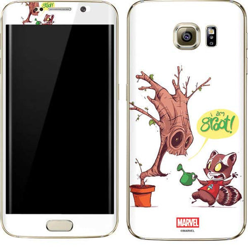 Marvel Rocket Raccoon and Groot Tall Tails Galaxy S7 Edge Skin