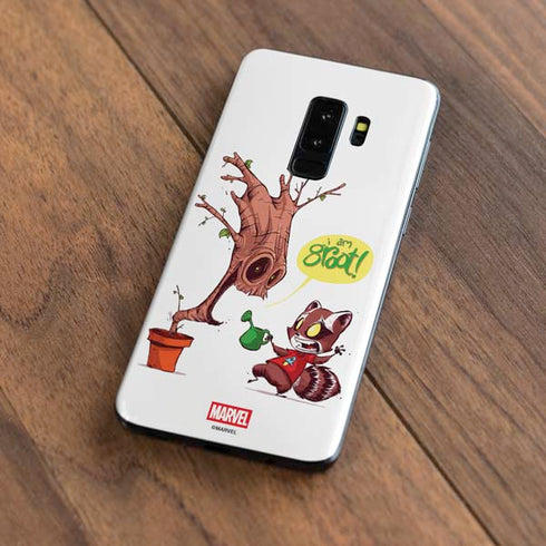 Marvel Rocket Raccoon and Groot Tall Tails Galaxy S9 Plus Skin