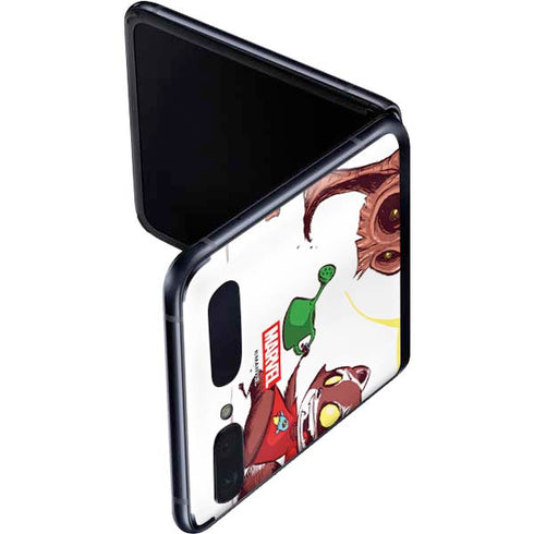 Marvel Rocket Raccoon and Groot Tall Tails Galaxy Z Flip Skin