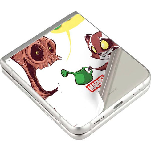Marvel Rocket Raccoon and Groot Tall Tails Galaxy Z Flip3 5G Skin